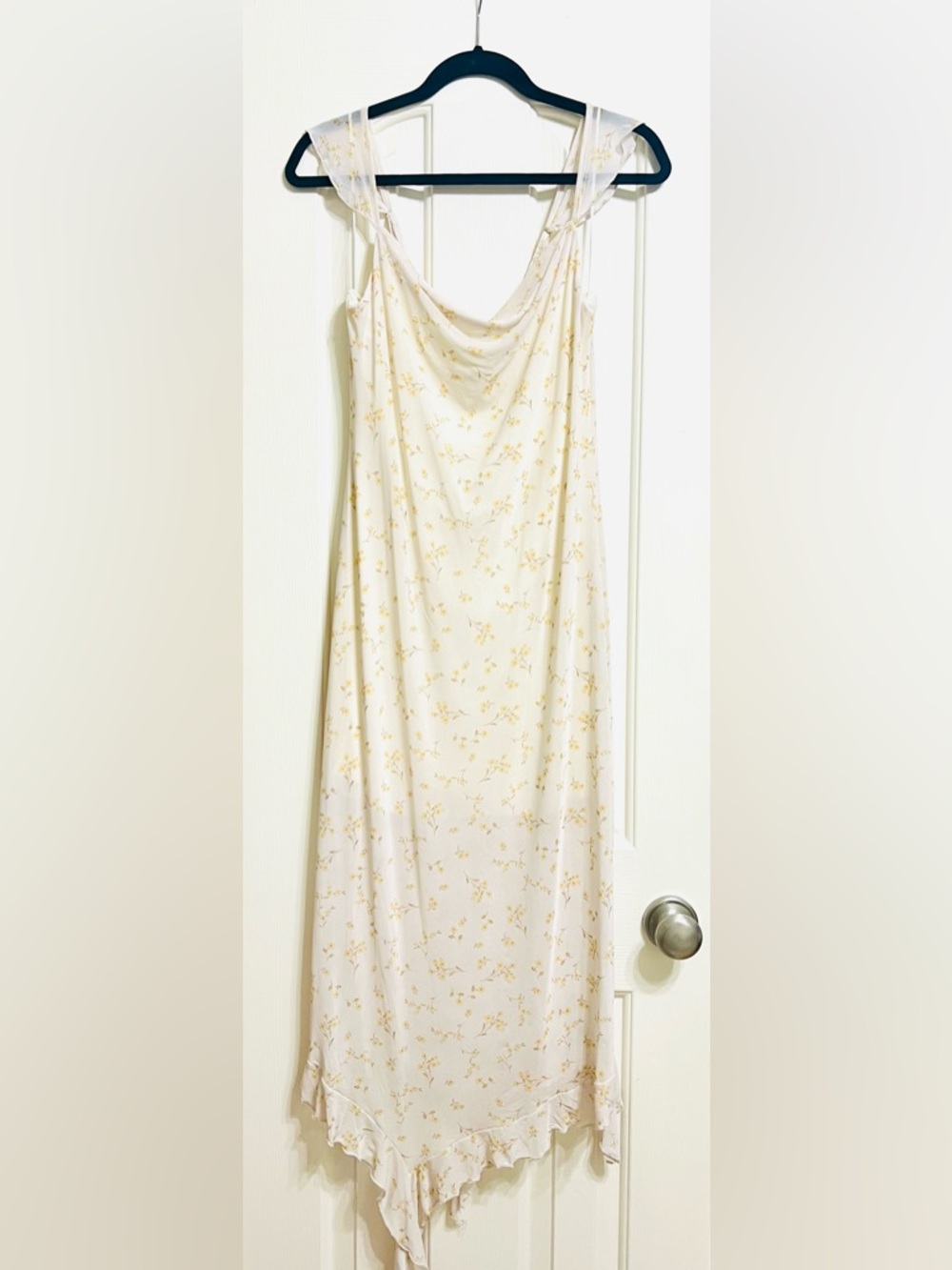 NEW Cream + Pale Yellow Floral Delicate Boho Dress - Picture 7 of 13